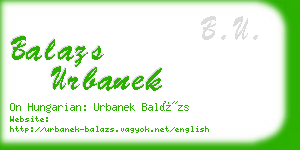 balazs urbanek business card